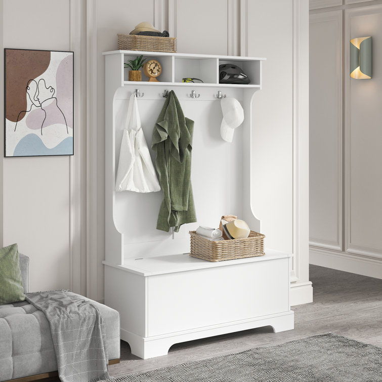 Red Barrel Studio® Pine Solid Wood Hall Tree with Bench Wayfair.ca